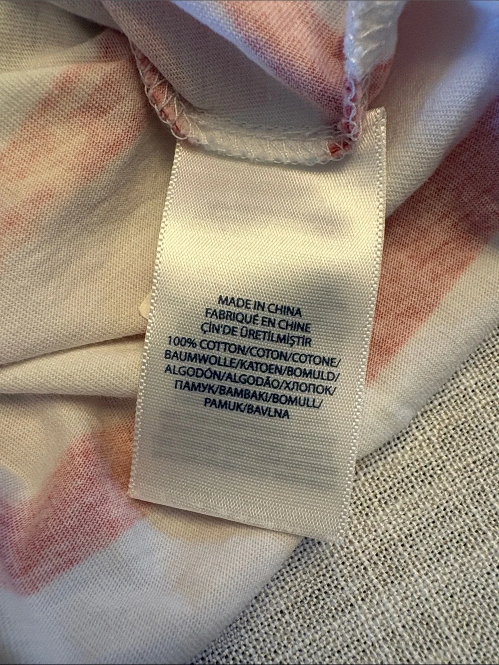 Polo by Ralph Lauren Coral and White Striped Cotton Girls' Dress
